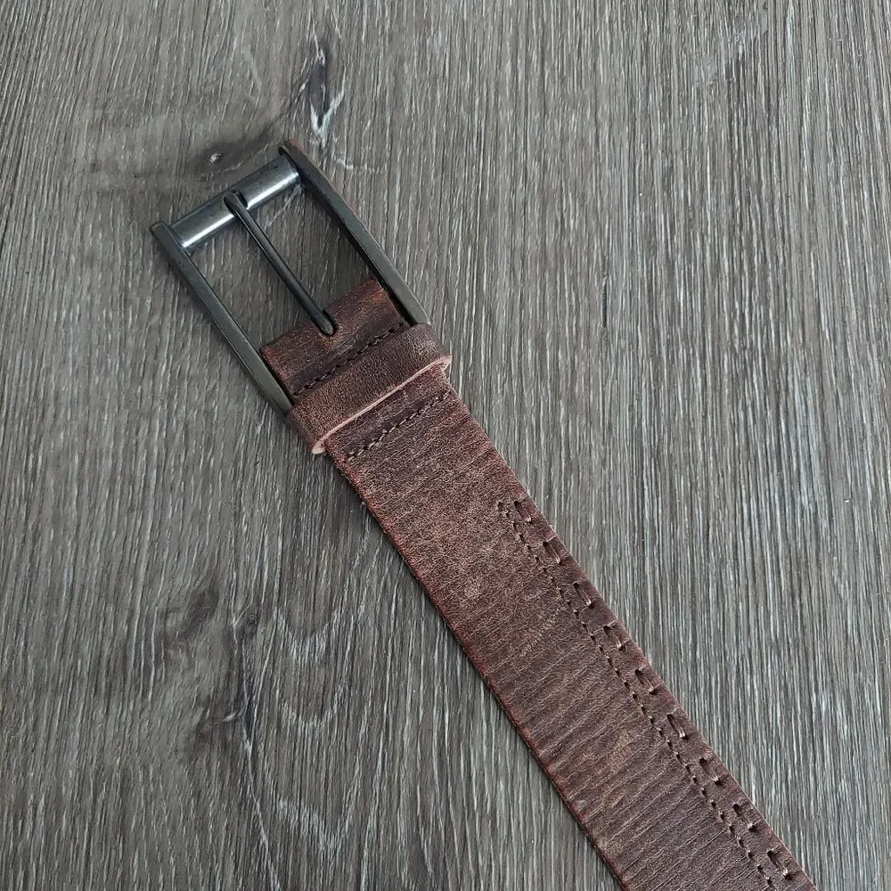 Fossil Men's Brown Leather Belt Size 36